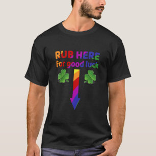 T-shirt Gay Men's Ruby Here For Good Luck St