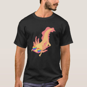 T-shirt Gay mignon Axolotl LGBT Rainbow Lunettes de soleil