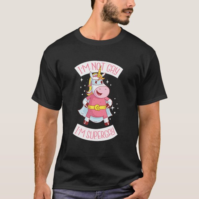 T-shirt Gay Nice Unicorn (Devant)