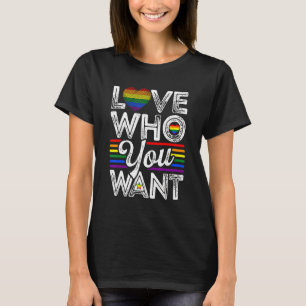 T-shirt Gay pride Aimer Qui Vous Voulez Hommes Femmes Lgbt