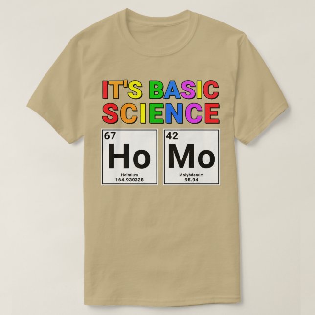 T-shirt Gay pride Ally Homo C'est la science fondamentale  (Design devant)