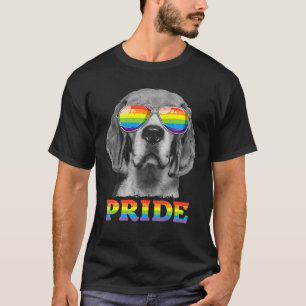 T-shirt Gay pride beagle Lgbt Arc-en-ciel Lunettes de sole