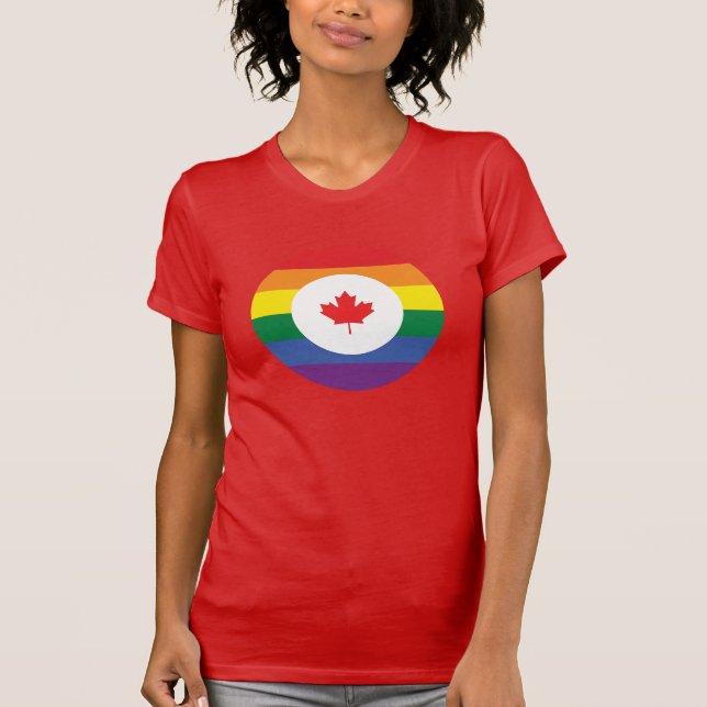 T-shirt Gay pride canadien (Devant)