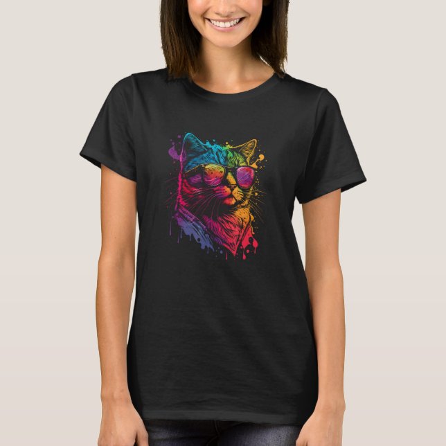 T-shirt Gay Pride Cat Animal  Pride Month Cute Equality 1 (Devant)