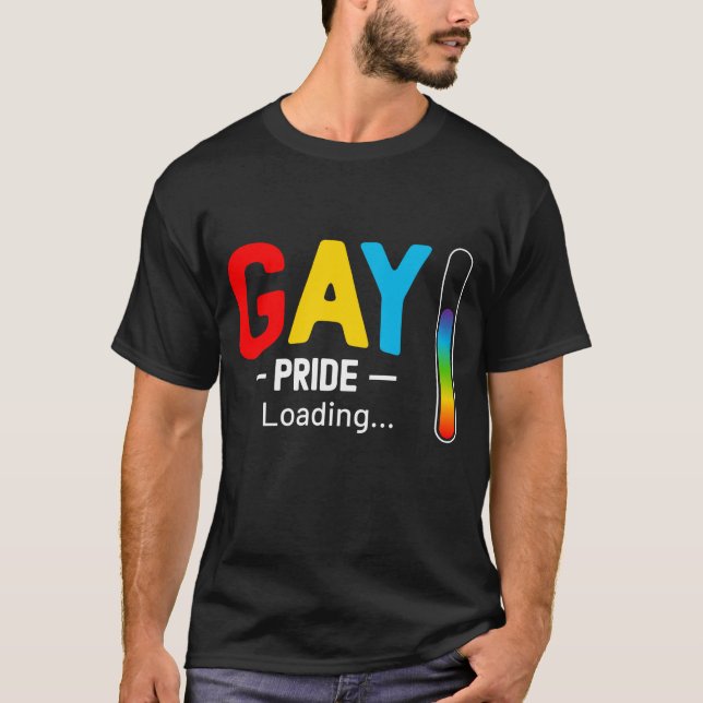 T-shirt Gay pride Chargement LGBT Mois Transgender (Devant)
