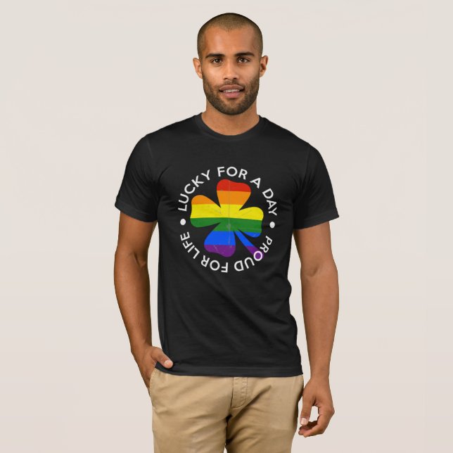 T-shirt Gay pride de la Saint Patrick Rainbow LGBT Gift Te (Devant entier)