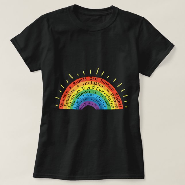 T-shirt Gay pride Droits de l'Homme Black Lives Matière L' (Design devant)