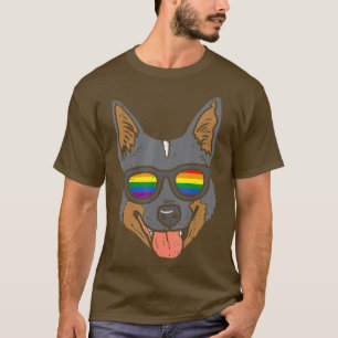 T-shirt Gay pride du drapeau arc-en-ciel de Heeler Cattle 