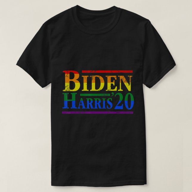 T-shirt Gay pride du Lgbtq Joe Biden Kamala Harris Anti-Tr (Design devant)