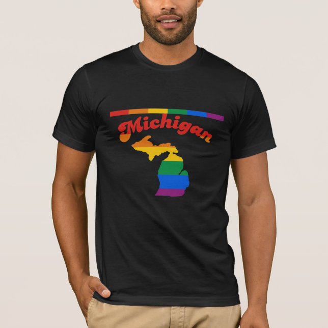 T-SHIRT GAY PRIDE DU MICHIGAN (Devant)