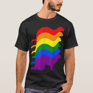 T-shirt Gay pride Ferret LGBT Sensibilisation au drapeau a
