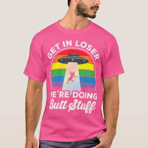 T-shirt Gay pride Funny Gay Alien Enlèvement Ufo Rainbow G