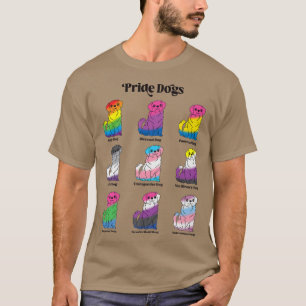 T-shirt Gay pride Kawaii Chien Anime LGBTQ Genderfluide Tr
