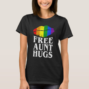 T-shirt Gay pride Lesbian Rainbow Lips LGBTQ Free Tante Hu
