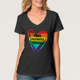 T-shirt Gay pride Lesbienne Libre Vacciné Maman Hugs Lgbt 