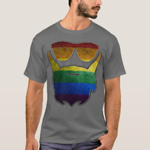 T-shirt Gay pride LGBT Beige Et Lunettes De Soleil Pour Su