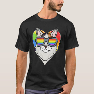 T-shirt Gay pride LGBT Rainbow - Cat Breed Van turc - L