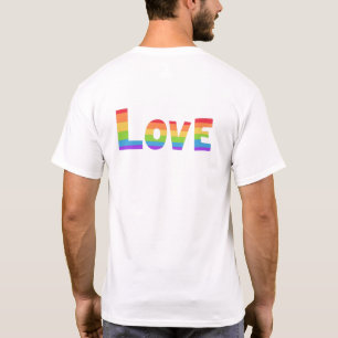 T-shirt Gay pride LGBT rainbow flag L'amour est l'amour LG