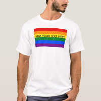 Gay pride LGBT Rainbow Stripes Texte personnalisé