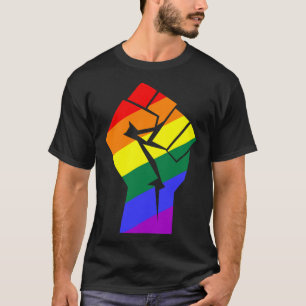 T-shirt Gay pride Lgbtq Arc-En-Ciel Résiste Poing Gay Droi