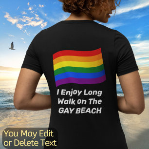 T-shirt Gay pride LGBTQ avec drapeau arc-en-ciel personnal