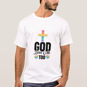 T-shirt gay pride   LGBTQ Religieux Christian Jésus Cadea