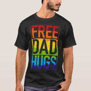 T-shirt Gay pride Libérez Papa Hugs Rainbow LGBT Pride F