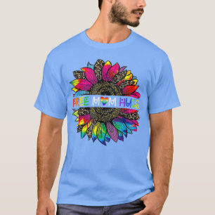 T-shirt Gay pride Libre Maman Hugs Sunflower LGBT