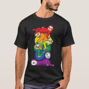 T-shirt Gay pride Sloth Rainbow Flag Pride Ally LGBT