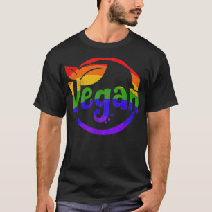 T-shirt gay pride Vegan LGBTQ Arc-en-ciel 