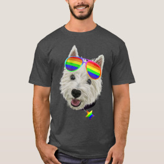 T-shirt gay pride Westie LGBT Chaussures de soleil pour ch