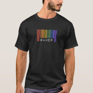 T-shirt Gay Queer Barcode Pride Gamer Jeux Vidéo Estheti