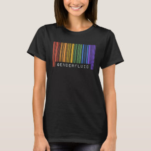 T-shirt Gay Queer Code-Barres Fierté Genderfluid Esthétiqu
