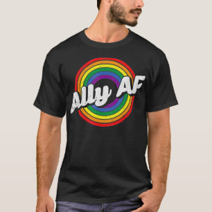 T-shirt Gay Rainbow Pride Ally Af Lgbt Sensibilisation Ind