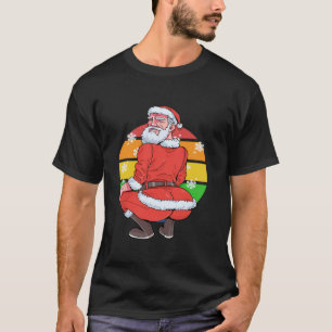 T-shirt Gay Santa Claus Beard LGBTQ Noël Noël Jumeaux