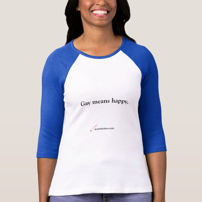 T-shirt Gay veut dire bon thé (Devant)