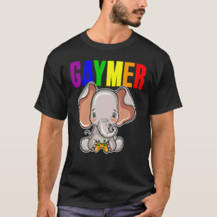 T-shirt Gaymer Gay pride Drapeau Gamer Lgbtq Jeu vidéo Ele