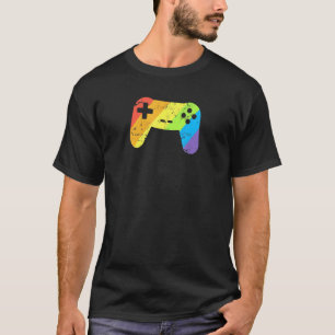 T-shirt Gaymer Lgbt Pride Gay Gamer Rainbow Controller