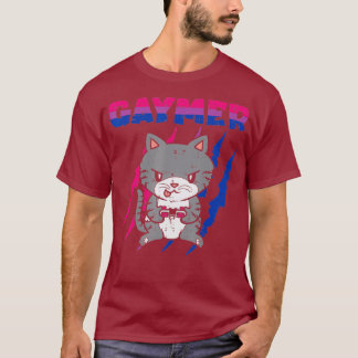T-shirt Gaymer Purride Chat jeu vidéo Gamer LGBTQ drapeau