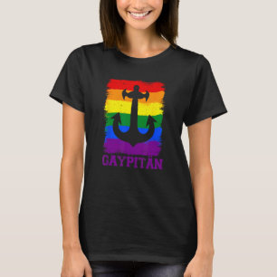 T-shirt Gaypiter Gay et capitaine Funny Ancre rétro LGBT