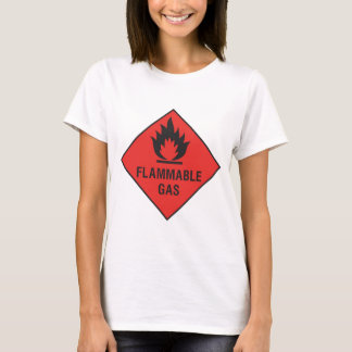 T-shirt Gaz inflammable - manipulez avec soin