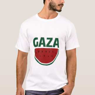 T-shirt Gaza, couleurs pastèques, solidarité palestinienne