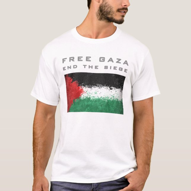 T-shirt Gaza libre - finissez le siège (Devant)