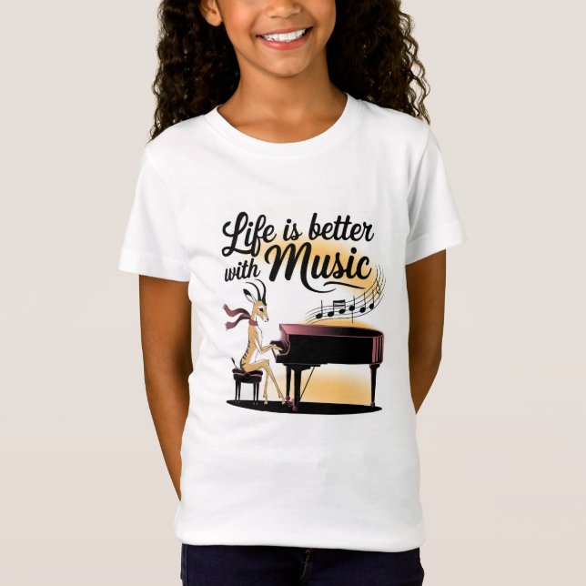 T-Shirt gazelle piano (Devant)