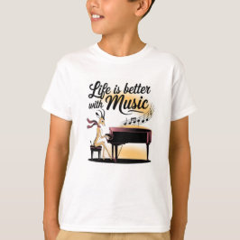 T-shirt gazelle piano
