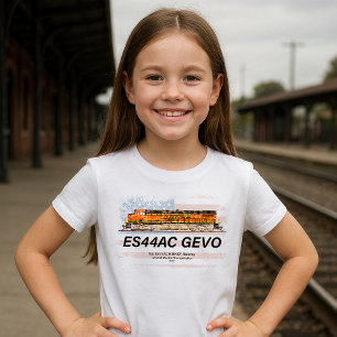 T-shirt GE ES44AC GEVO Locomotive et drapeau américain