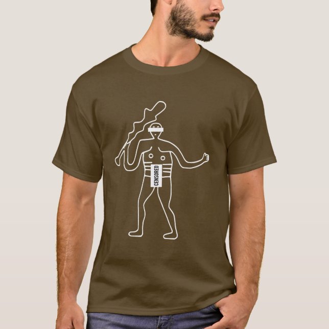 T-shirt Géant censuré de Cerne Abbas (Devant)