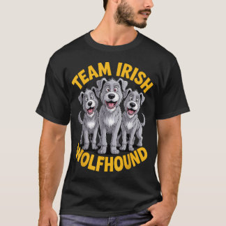 T-shirt Géant de dessin animé race de chien d'équipe Irlan