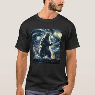T-shirt Géant Kaiju Monstre catzilla chat art japonais Sta
