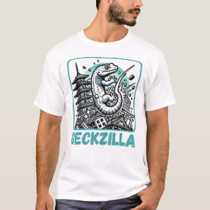 T-shirt Geckzilla Japonais drôle Gecko Reptile Kaiju